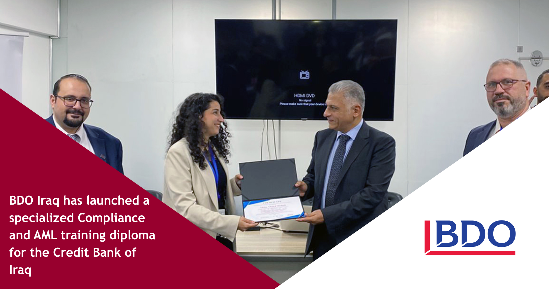 Specialized Compliance and AML training diploma for the Credit Bank of Iraq